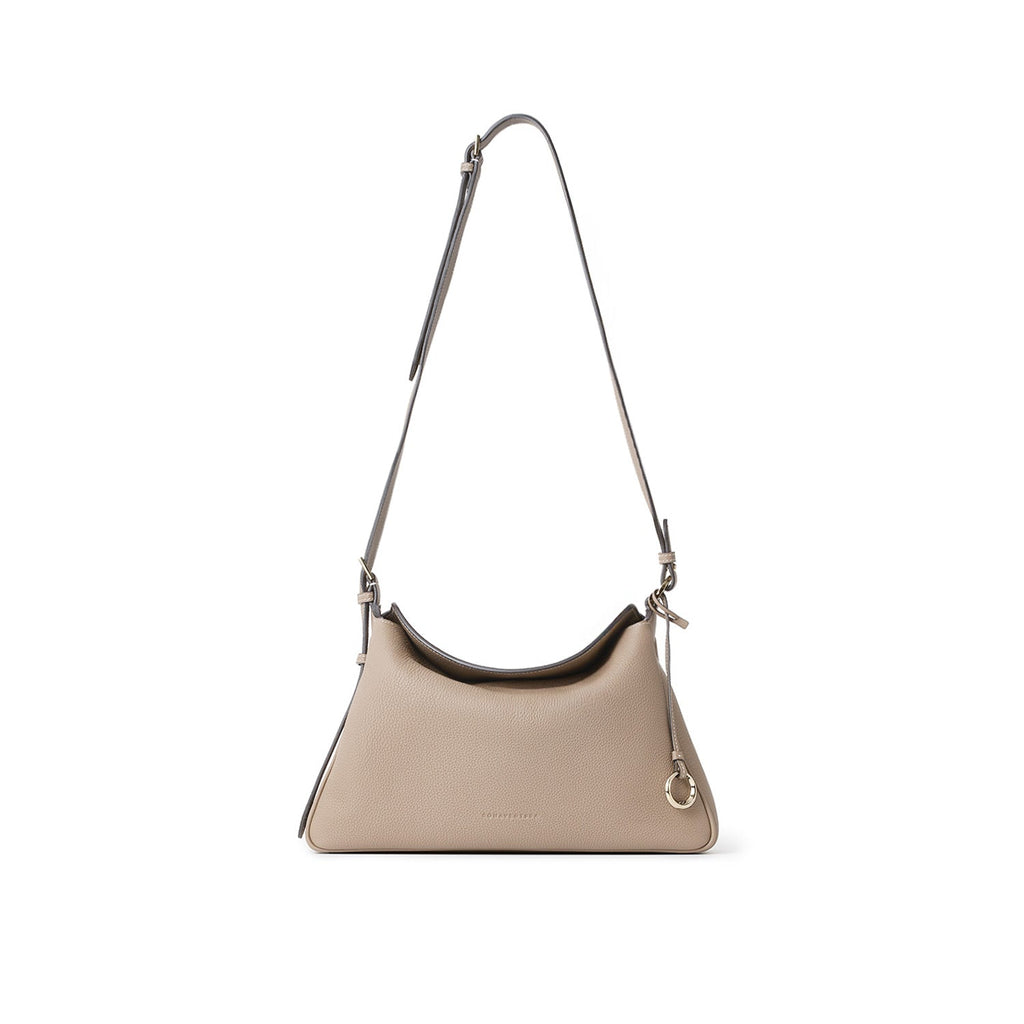 Alessia Shoulder Bag Medium Shrink Leather (Greige - Medium)