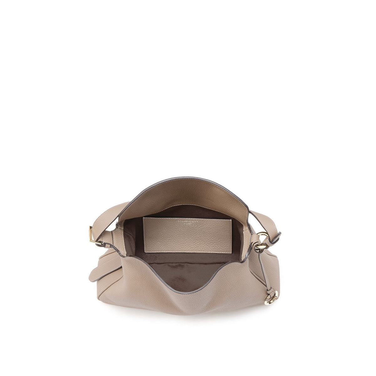 Alessia Shoulder Bag Medium Shrink Leather (Greige - Medium)