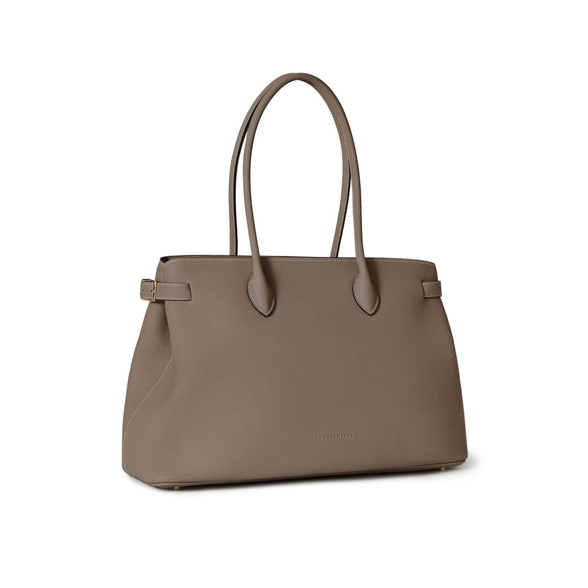 Claire Tote Bag Shrink Leather (Etoupe)