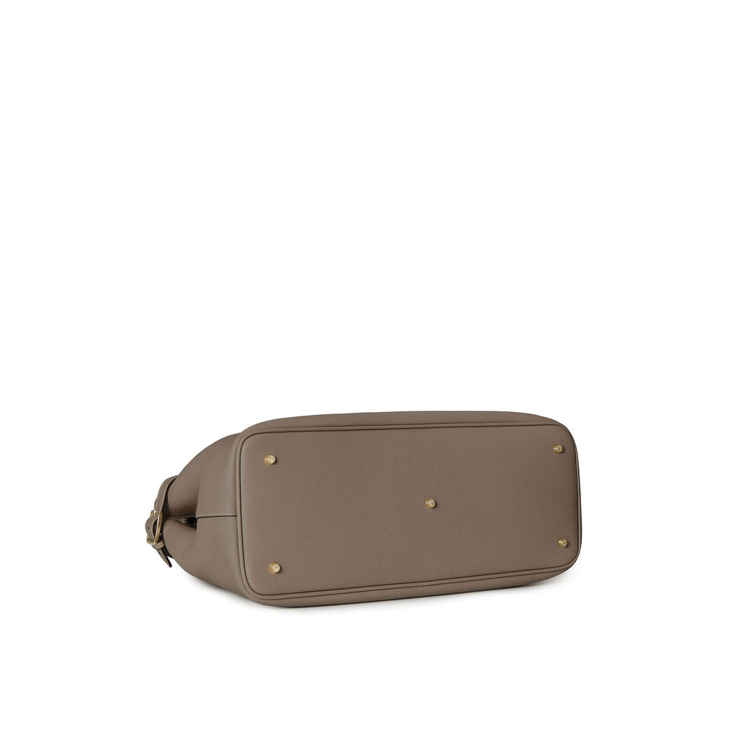 Claire Tote Bag Shrink Leather (Etoupe)