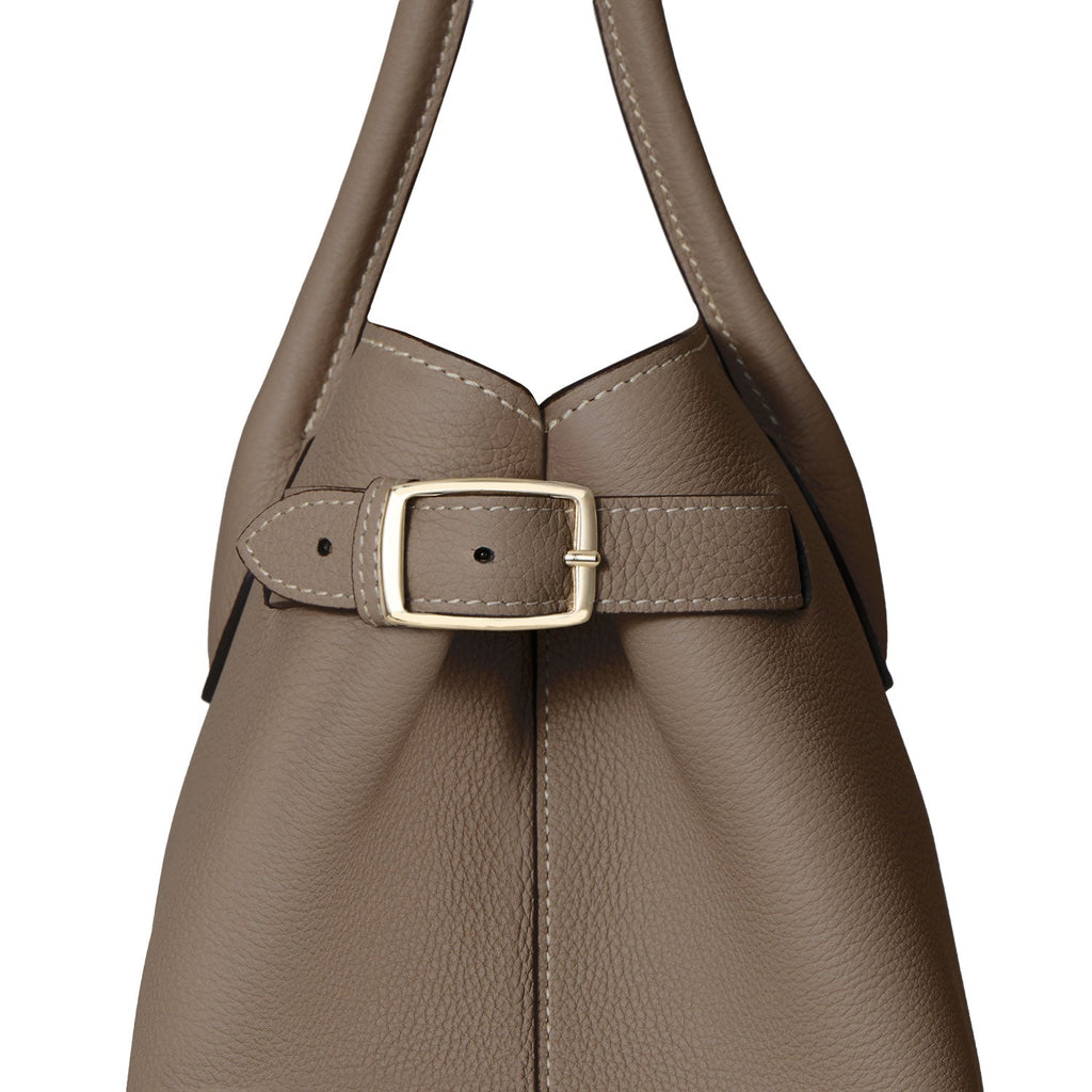 Claire Tote Bag Shrink Leather (Etoupe)