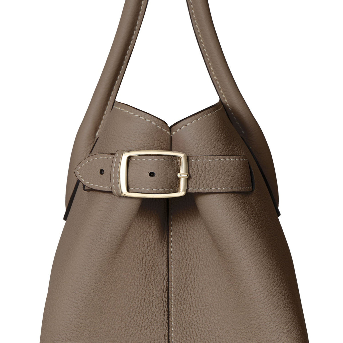 Claire Tote Bag Shrink Leather (Etoupe)