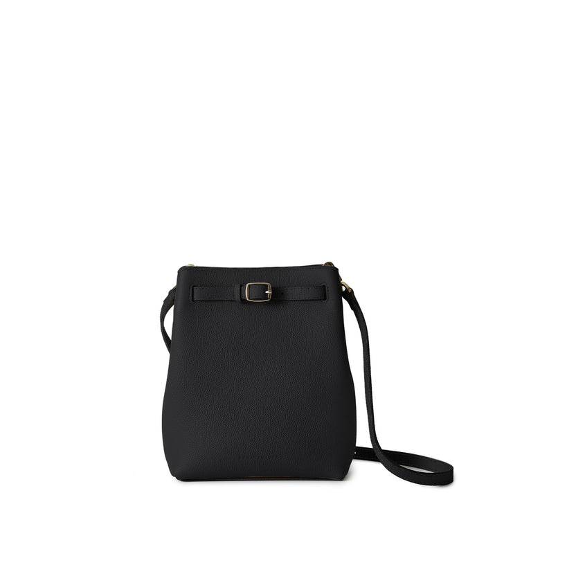 Clea Shrunken Leather Shoulder Bag