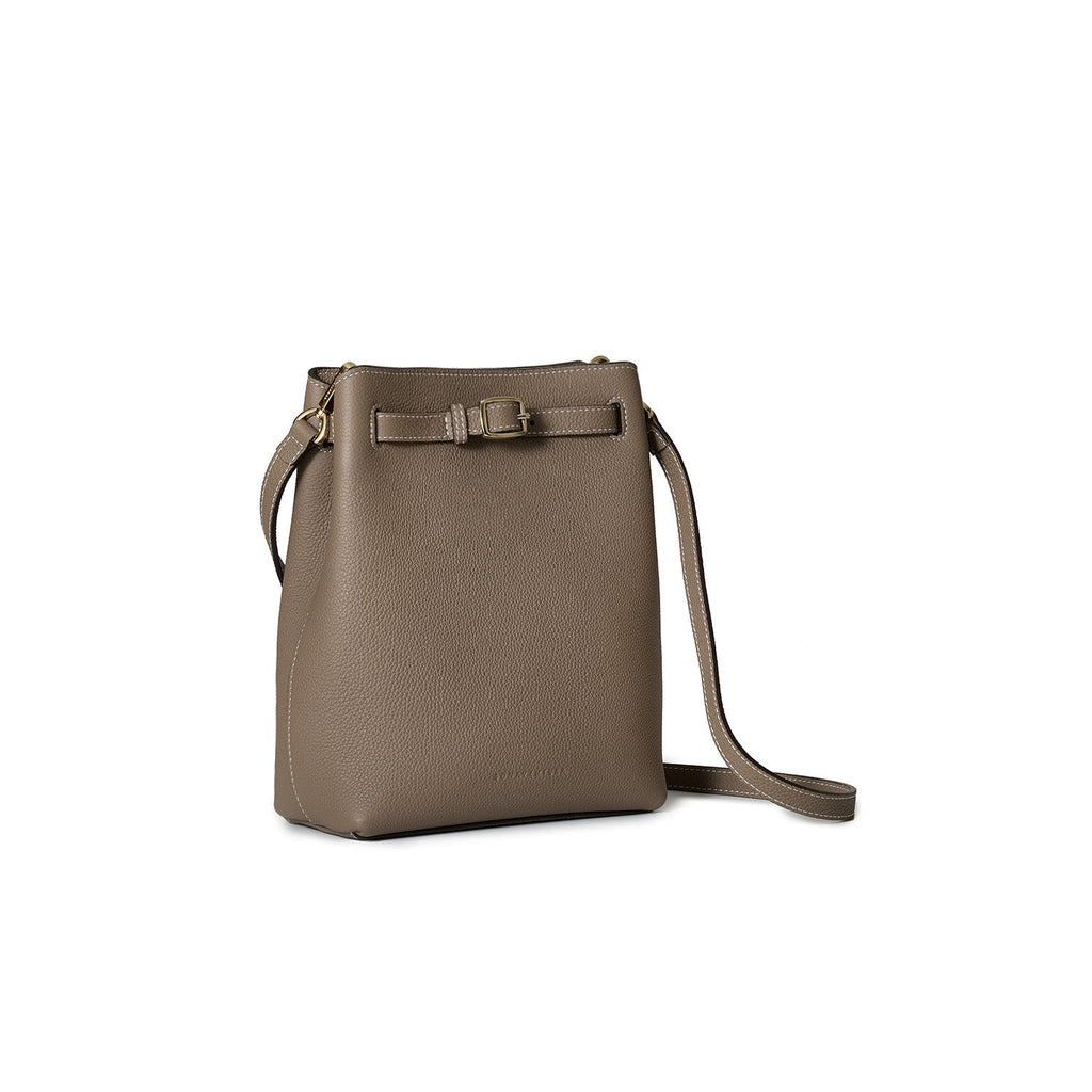 Claire Shoulder bag Shrink Leather (Etoupe)