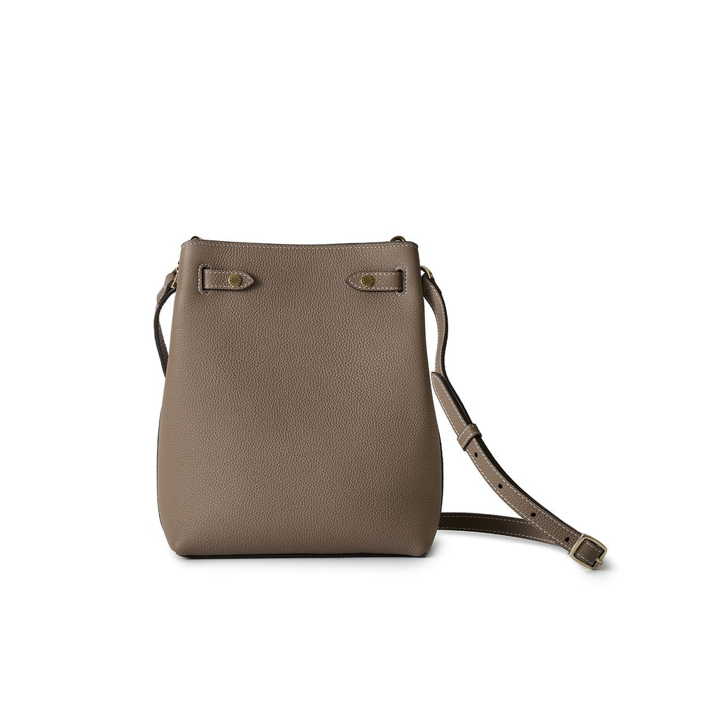 Claire Shoulder bag Shrink Leather (Etoupe)