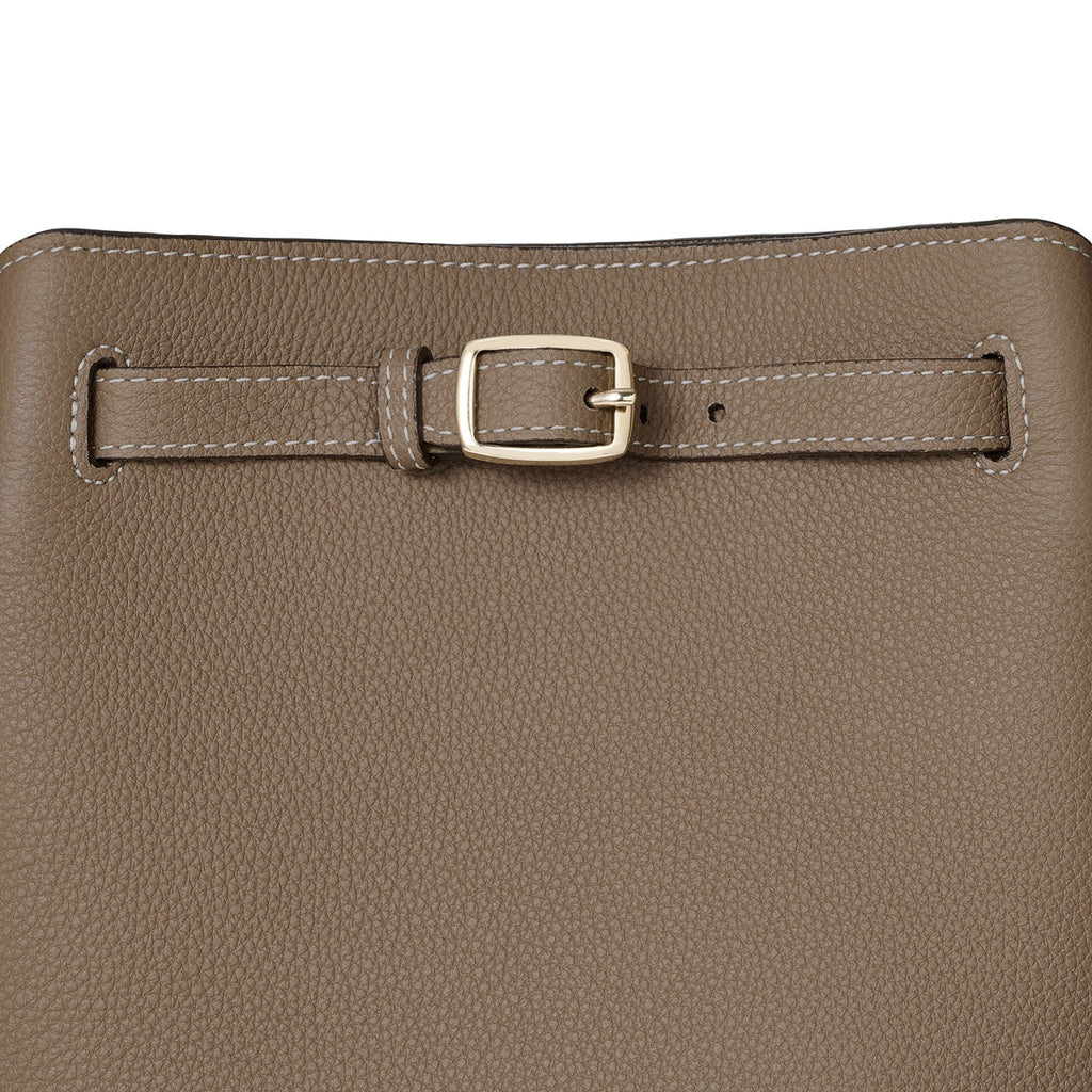 Claire Shoulder bag Shrink Leather (Etoupe)