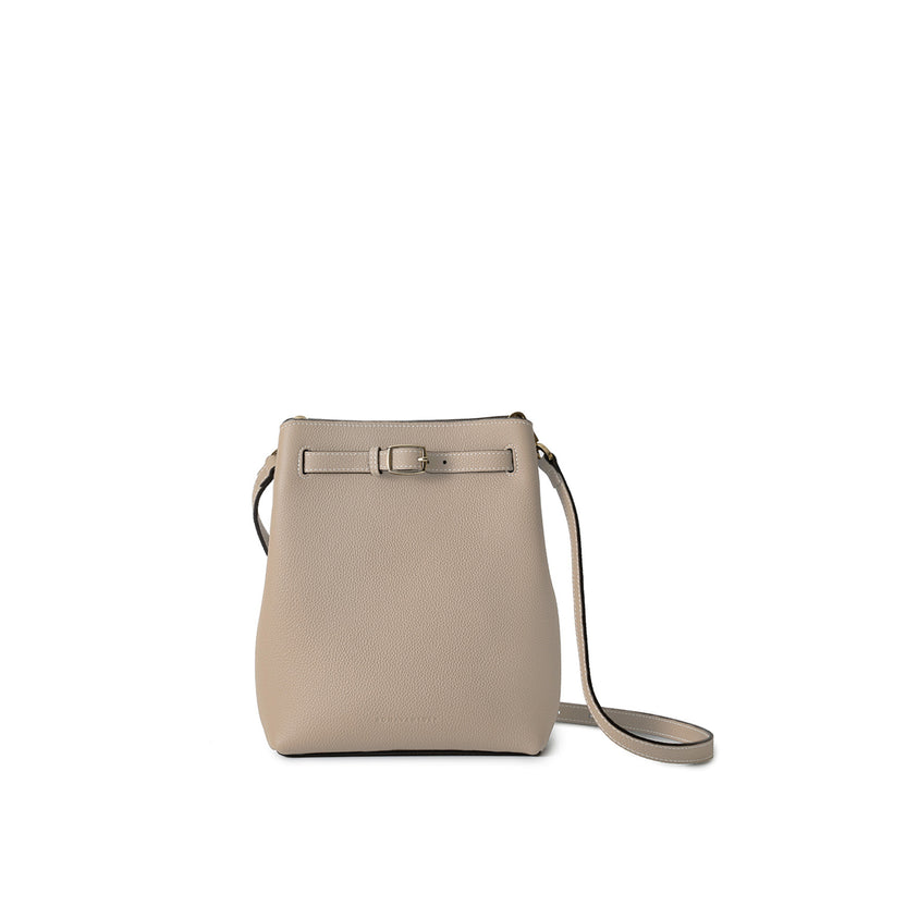 Clea Shrunken Leather Shoulder Bag
