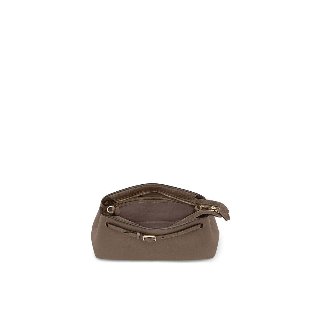 Claire Crossbody Bag Shrink Leather (Etoupe)