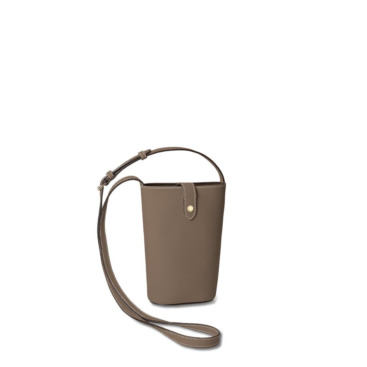 Lara Crossbody Bag Shrink Leather (Etoupe)
