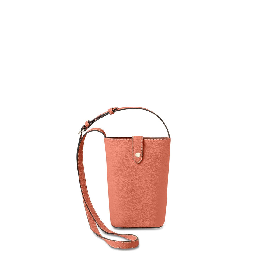 Lara Crossbody Bag Shrink Leather (Terracotta Orange)