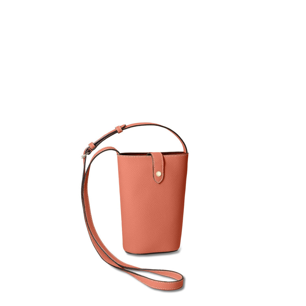 Lara Crossbody Bag Shrink Leather (Terracotta Orange)