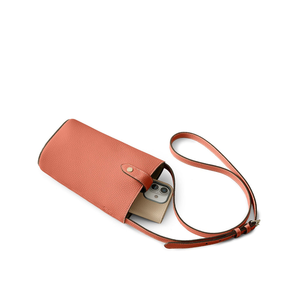 Lara Crossbody Bag Shrink Leather (Terracotta Orange)