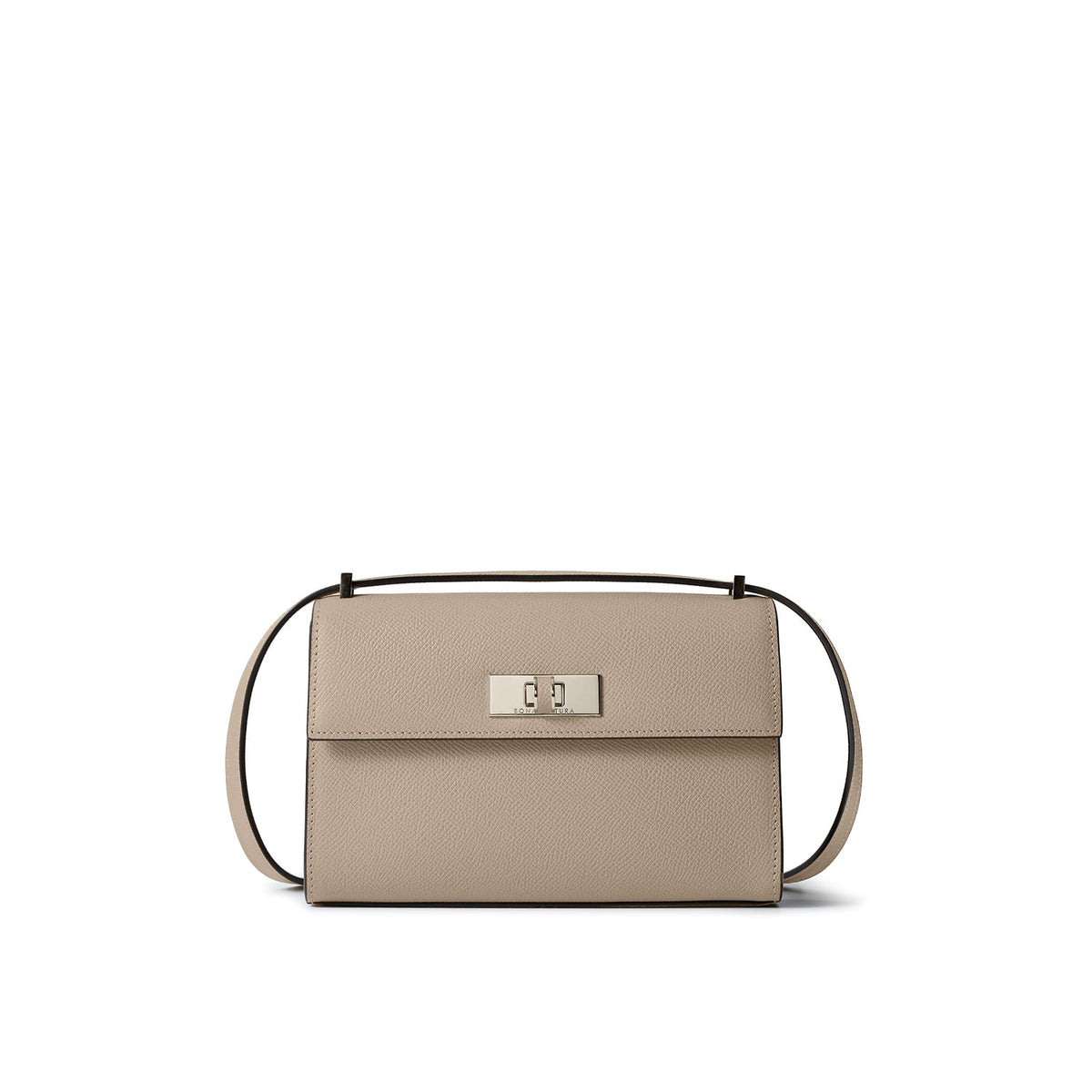 Vittoria Shoulder Bag Nobile Leather (Greige × Baby Pink)