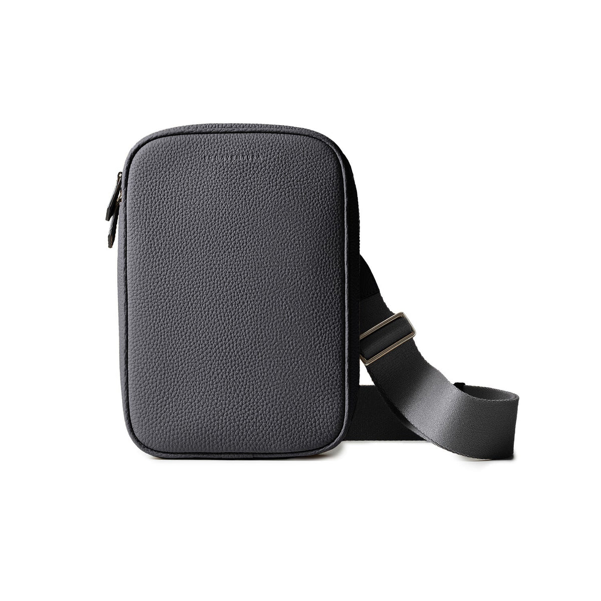 Paolo Crossbody Bag Shrink Leather (Charcoal Gray)