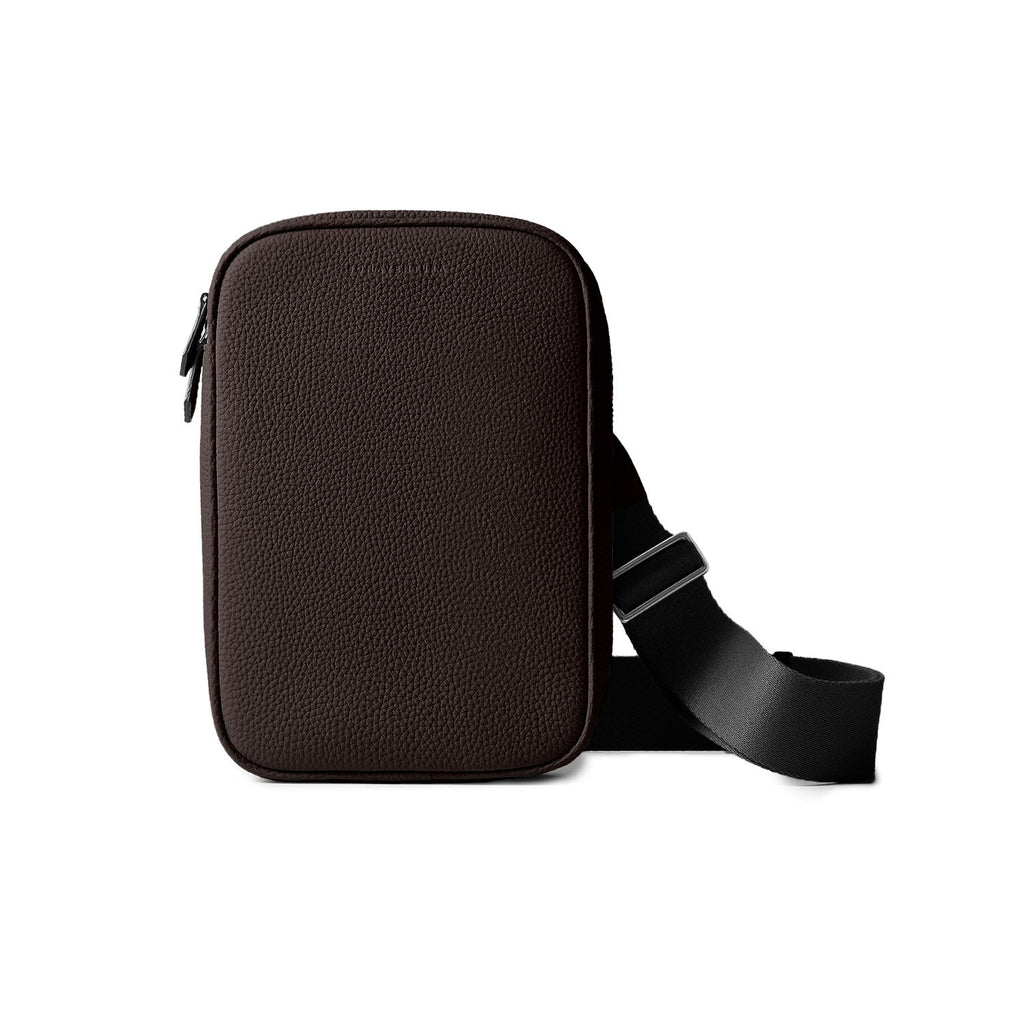 Paolo Crossbody Bag Shrink Leather (Chocolate Brown)