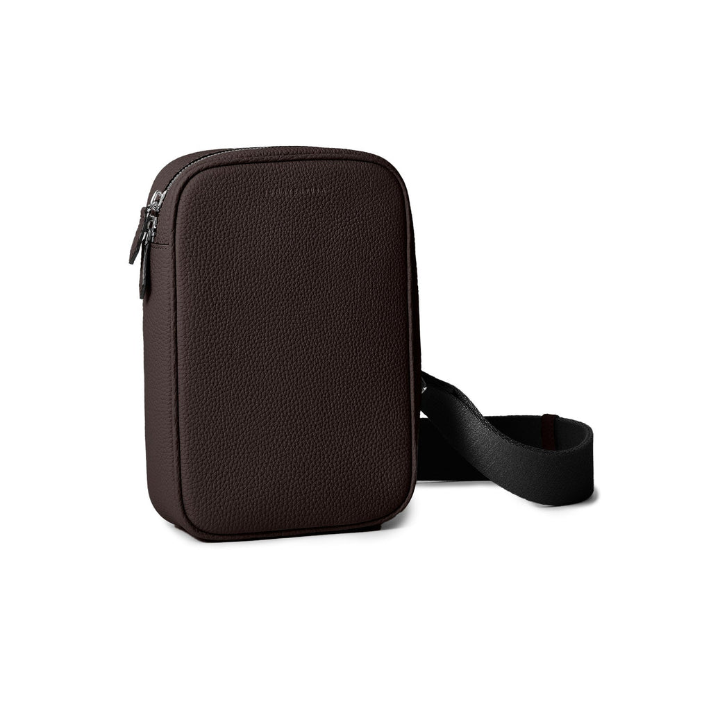 Paolo Crossbody Bag Shrink Leather (Chocolate Brown)