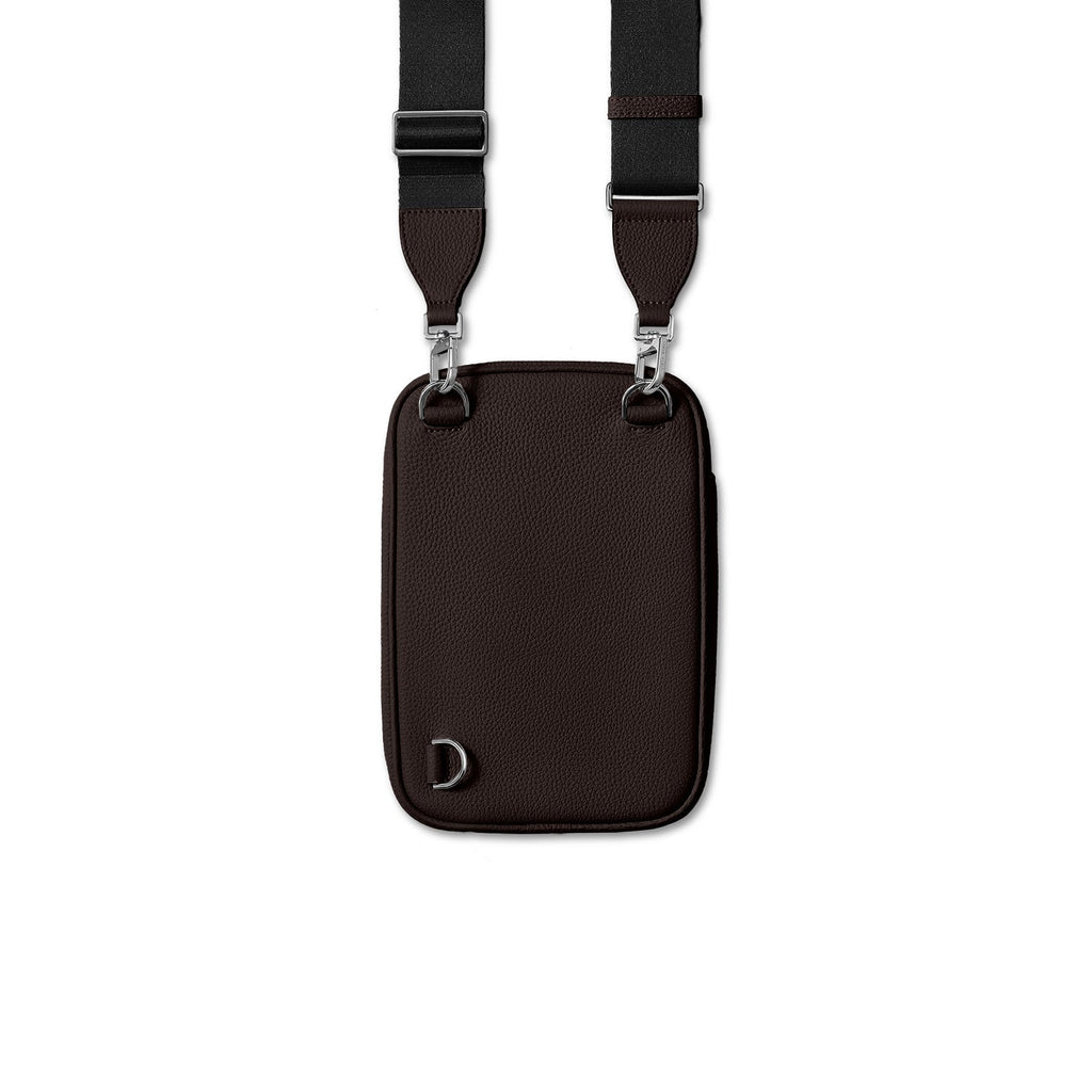 Paolo Crossbody Bag Shrink Leather (Chocolate Brown)