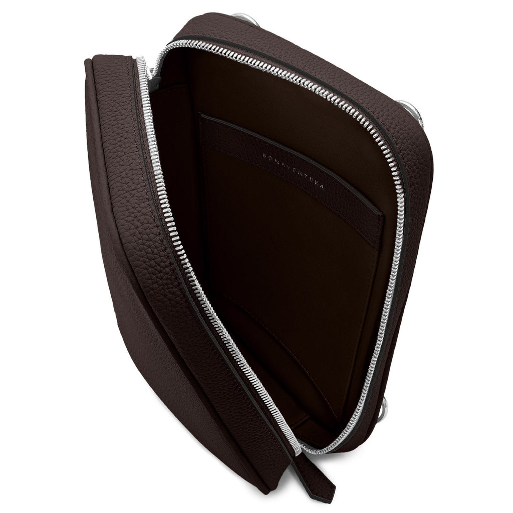 Paolo Crossbody Bag Shrink Leather (Chocolate Brown)