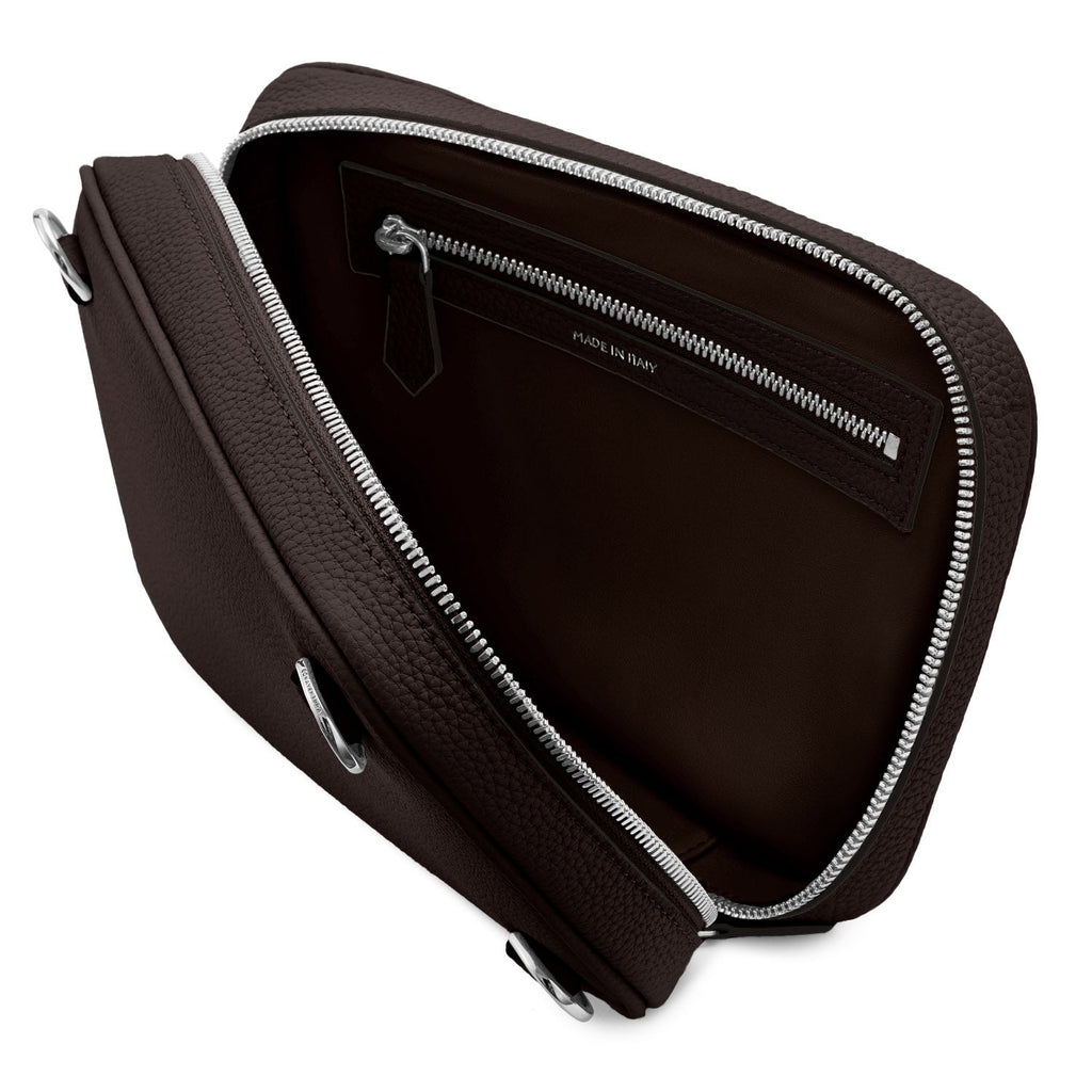 Paolo Crossbody Bag Shrink Leather (Chocolate Brown)