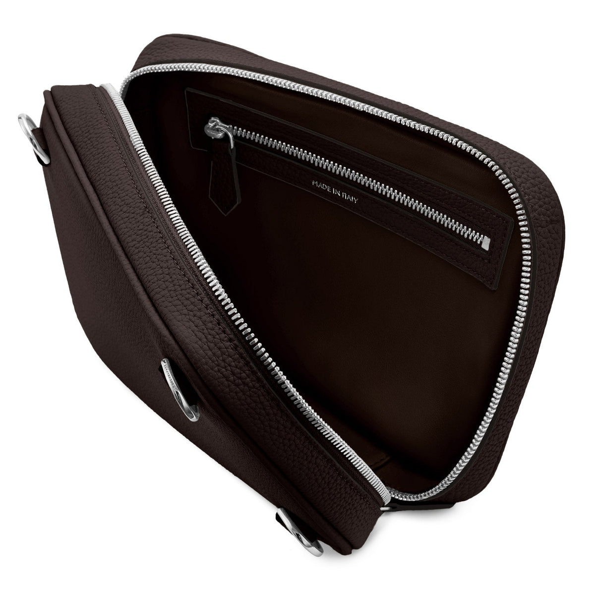 Paolo Crossbody Bag Shrink Leather (Chocolate Brown)