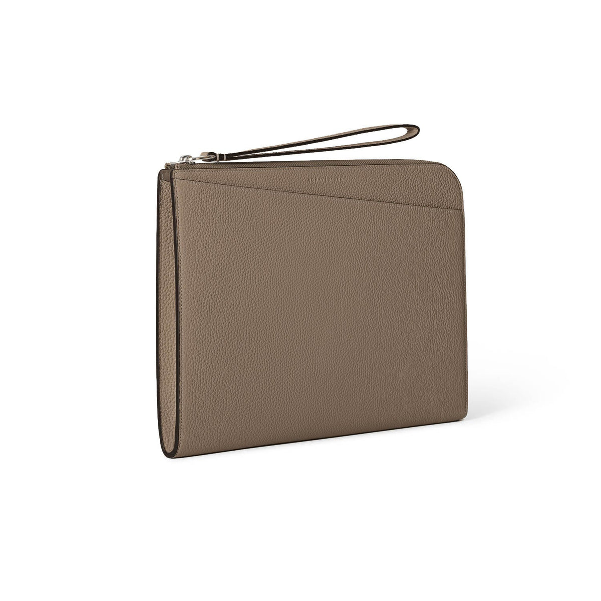Fabio Clutch Bag Shrink Leather (Etoupe)