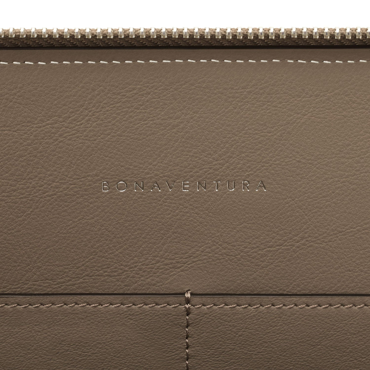 Fabio Clutch Bag Shrink Leather (Etoupe)