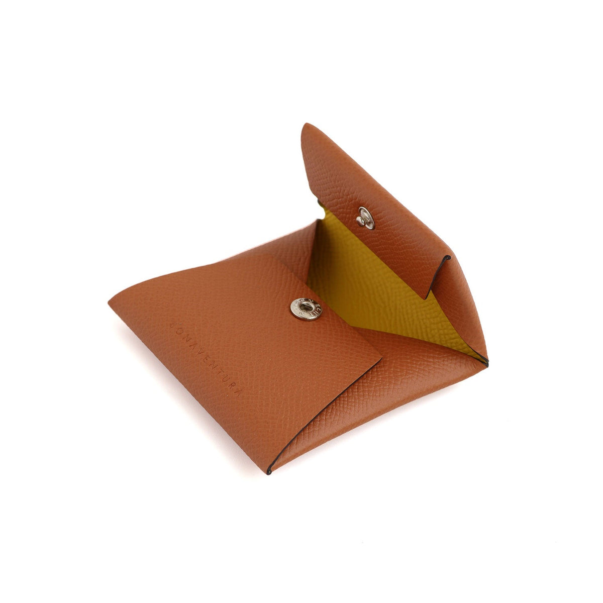 Flap Coin Case Nobile Leather (Gold × Mimosa Yellow)