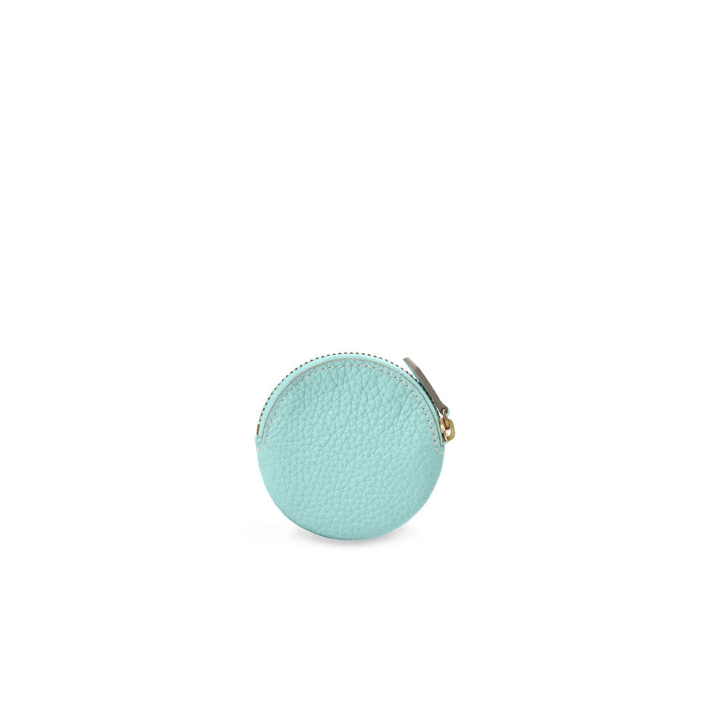 Round Coin Case Shrink Leather (Mare Blue)