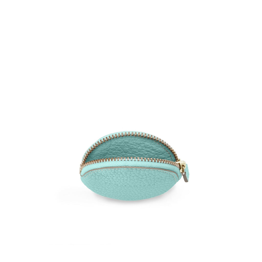 Round Coin Case Shrink Leather (Mare Blue)