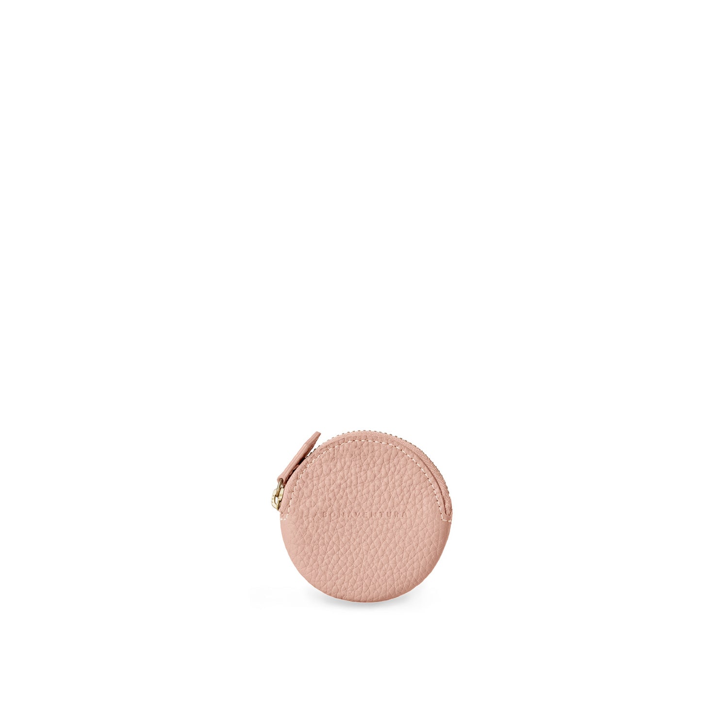Round Coin Case Shrink Leather