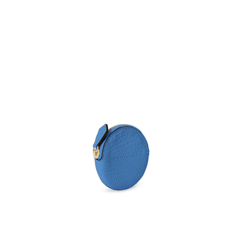 SAVOIA × BONAVENTURA Round Coin Case Shrink Leather (Savoia Blue)