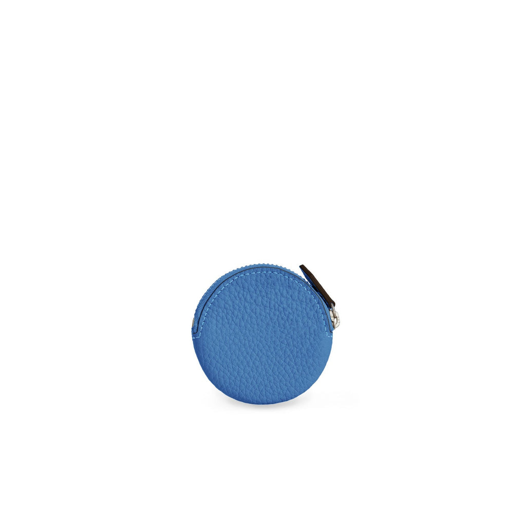 SAVOIA × BONAVENTURA Round Coin Case Shrink Leather (Savoia Blue)