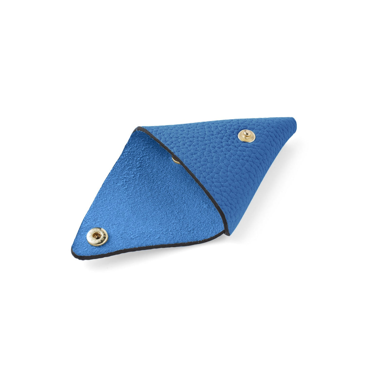SAVOIA × BONAVENTURA Triangle Coin Case Shrink Leather (Savoia Blue)