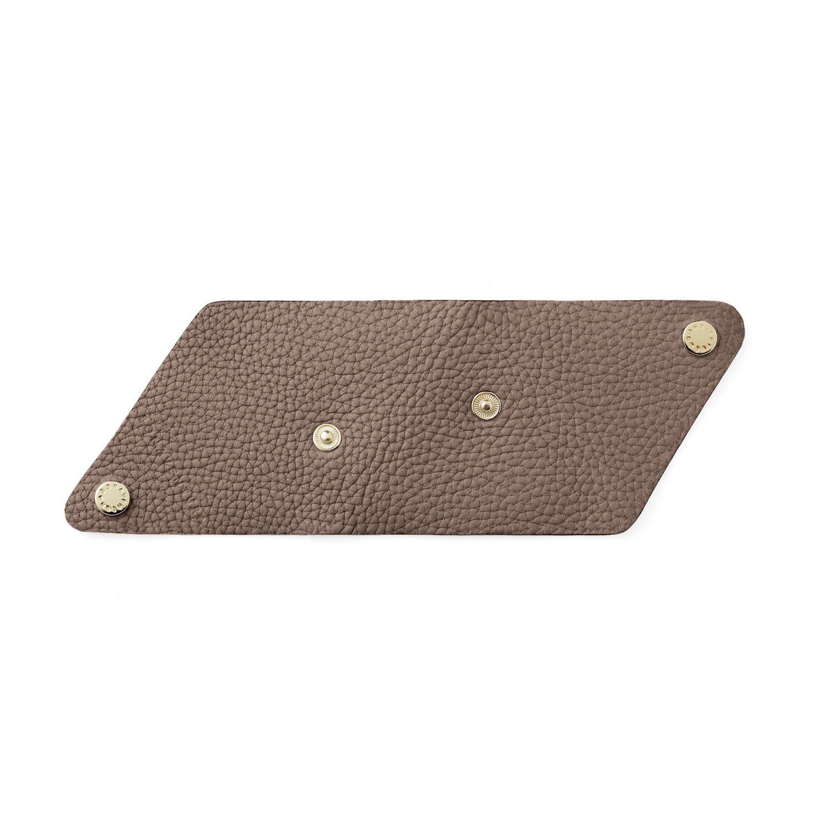 Triangle Coin Case Shrink Leather (Etoupe)