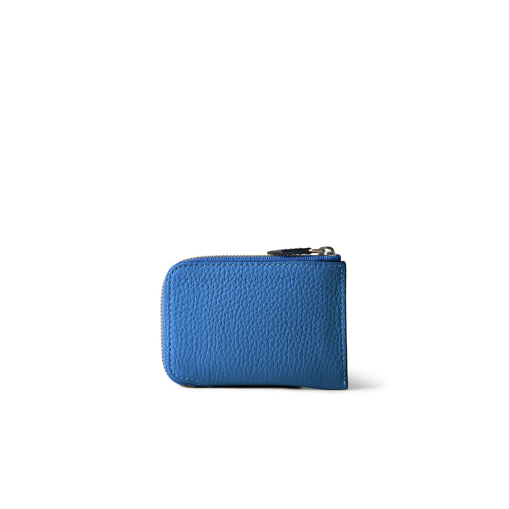 SAVOIA × BONAVENTURA Square Card Coin Case Shrink Leather (Savoia Blue × Black)