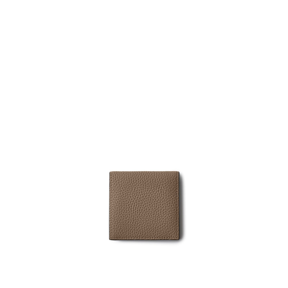 Foldable Coin Case Shrink Leather (Etoupe)