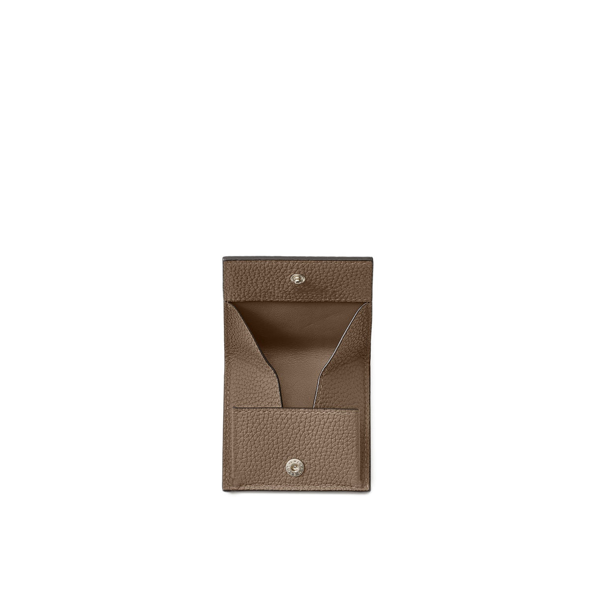 Foldable Coin Case Shrink Leather (Etoupe)