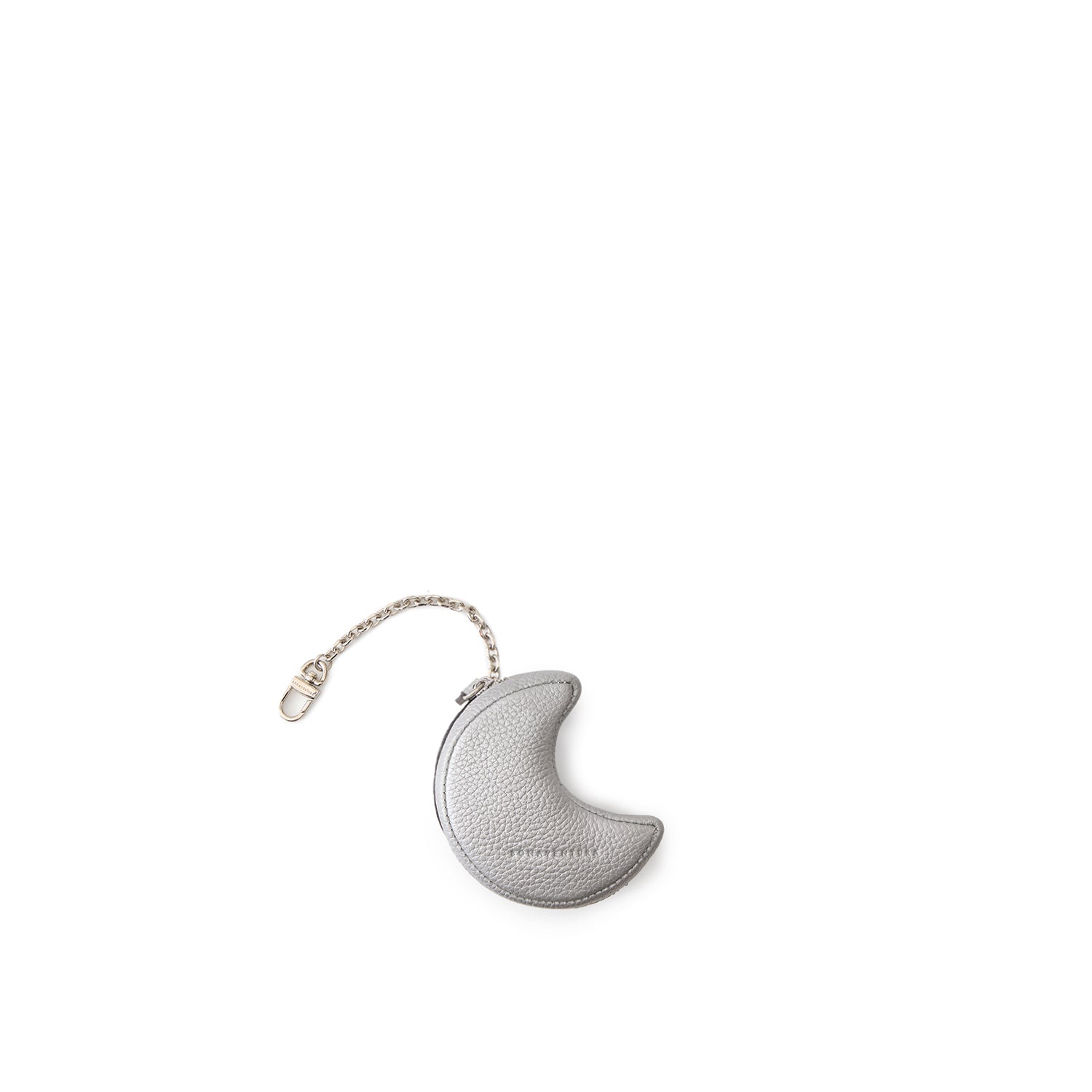 Mini Pouch with Chain Shrink Leather (Moon)