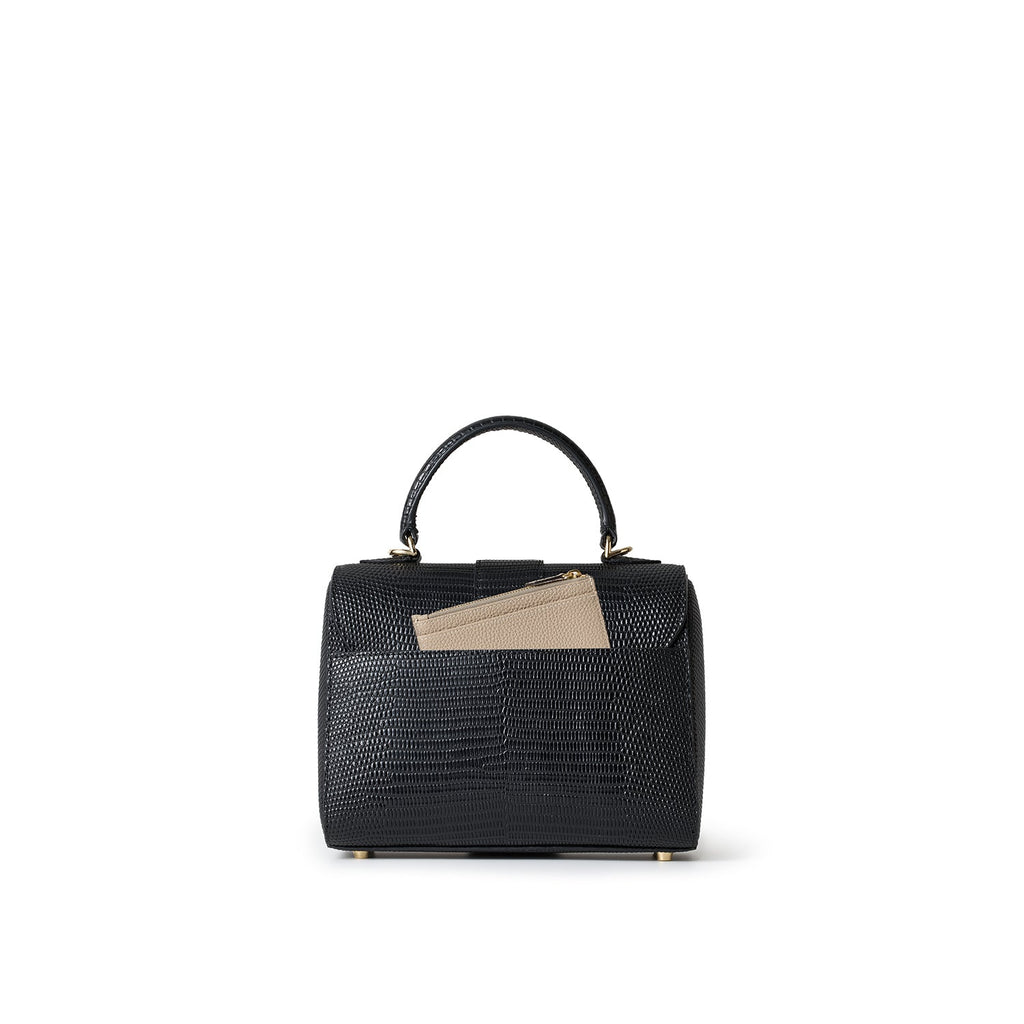 Anna Bag Embossed Lizard Leather (Black)