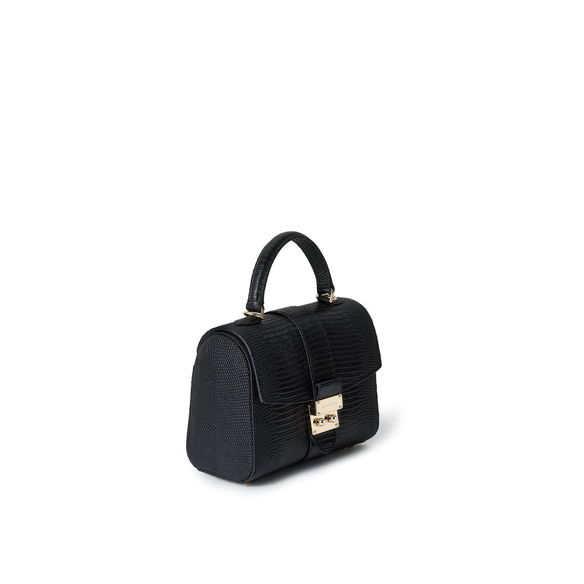 Anna Bag Embossed Lizard Leather (Black)