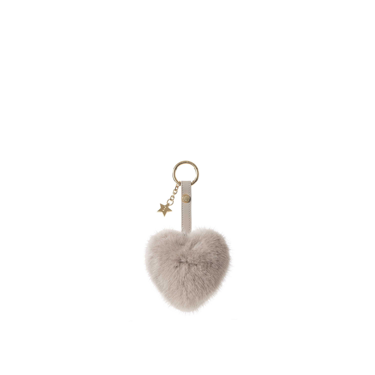 Heart Mink Fur Charm