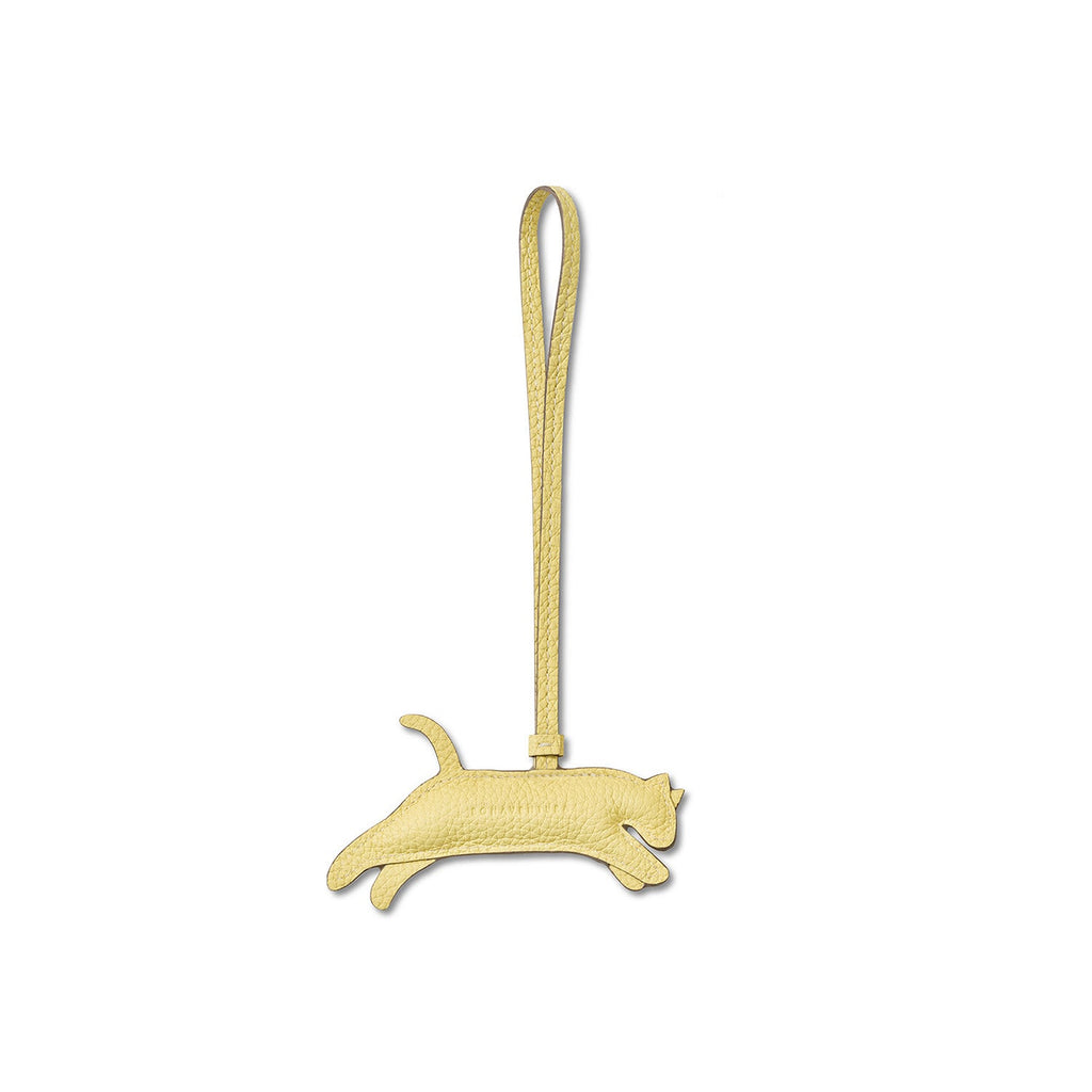 Animal Charm Tiger Shrink Leather (Yellow × Charcoal Gray)