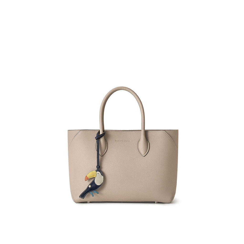 Animal Charm Toucan Shrink Leather (Navy × Yellow)