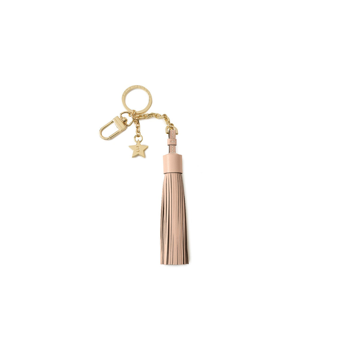 Tassel Charm Shrink Leather (Baby Pink × Etoupe)