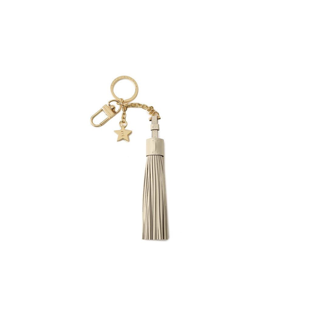 Tassel Charm Shrink Leather (Ivory × Etoupe)