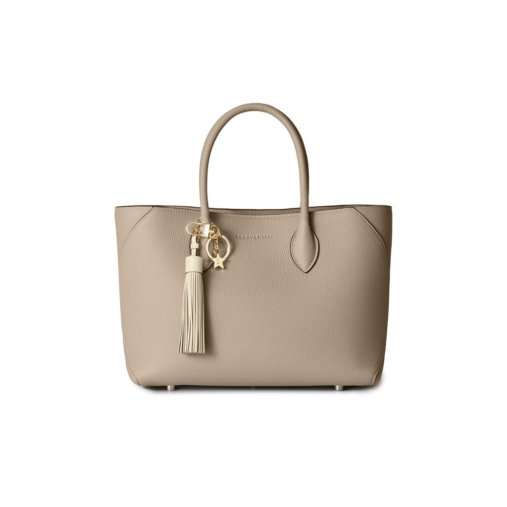 Tassel Charm Shrink Leather (Ivory × Etoupe)