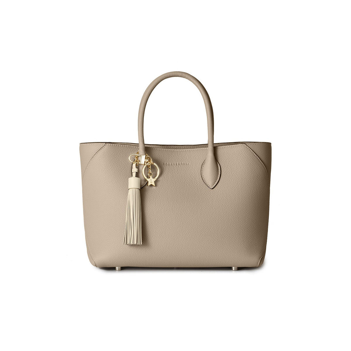 Tassel Charm Shrink Leather (Ivory × Etoupe)