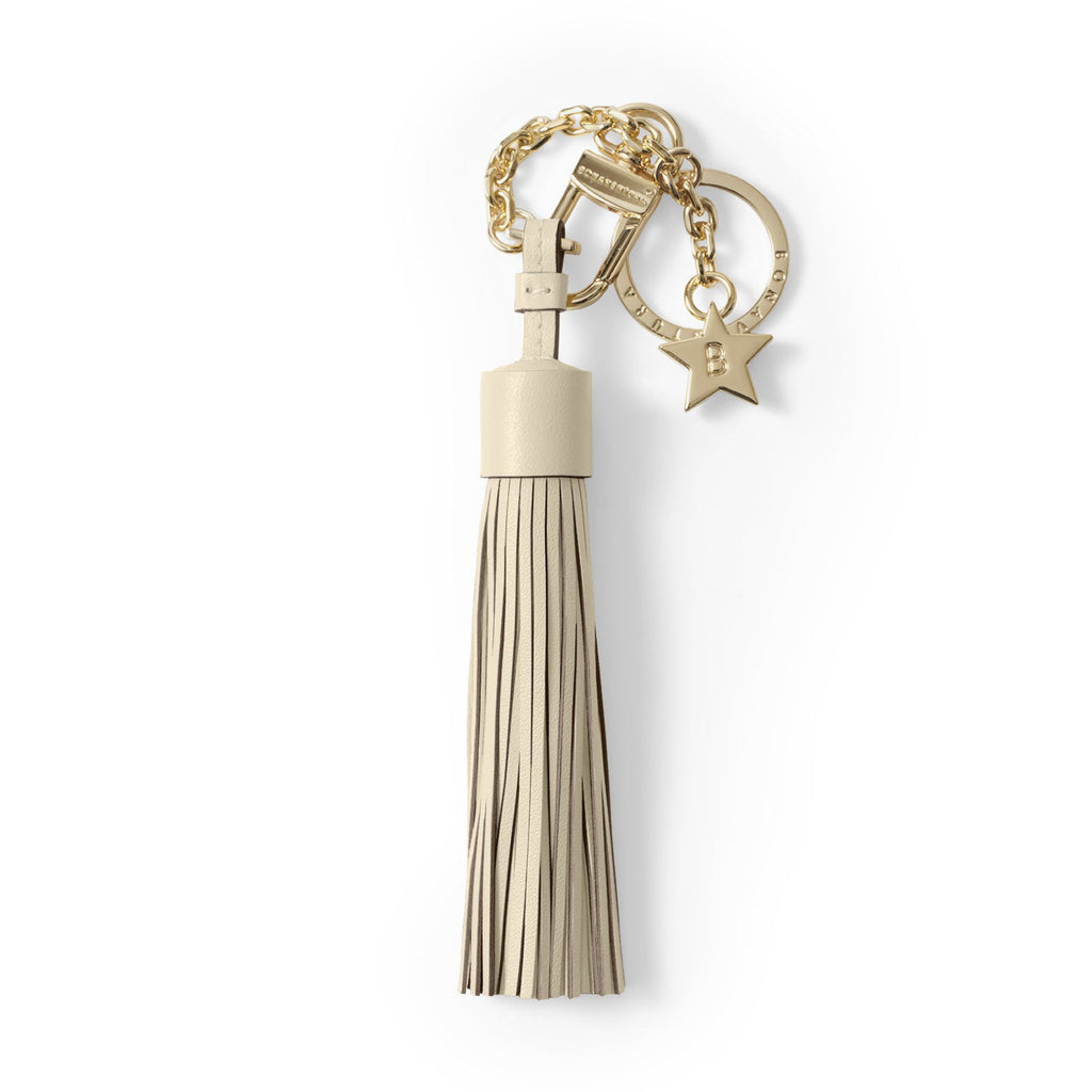 Tassel Charm Shrink Leather (Ivory × Etoupe)