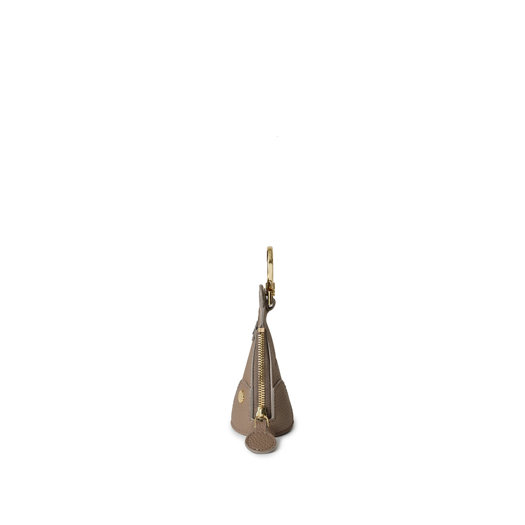 Bear Purse Charm Shrink Leather (Etoupe × Navy)