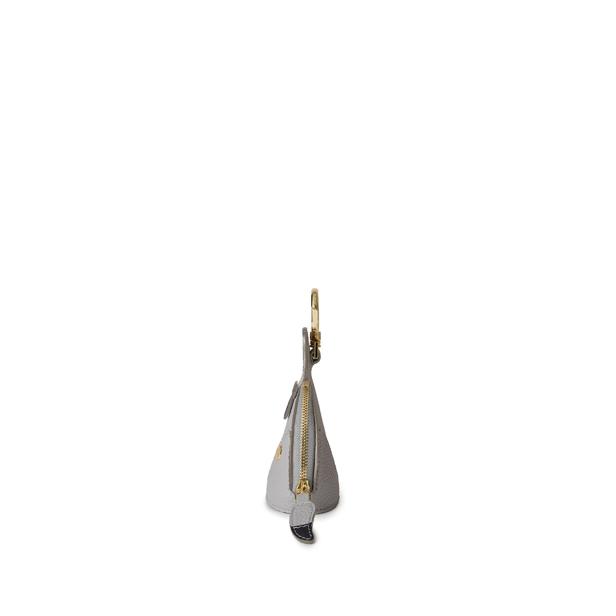 Cat Purse Charm Shrink Leather (True Gray × Charcoal Gray)